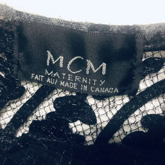 MCM Maternity Pregnancy Short Sleeve Blouse Excellent Cond Made in Canada Size M - Picture 6 of 8